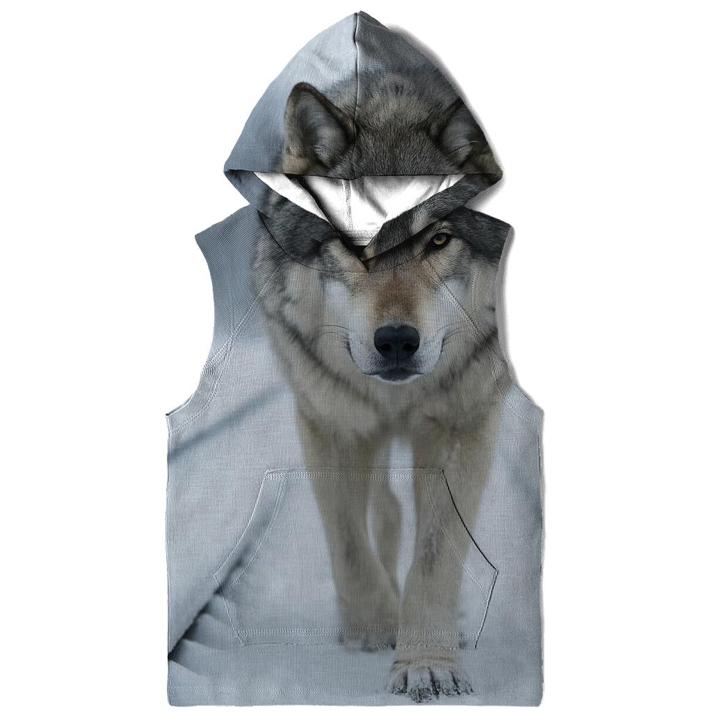 Train Track Snow Wolf Territorial Walk graphic hoodies