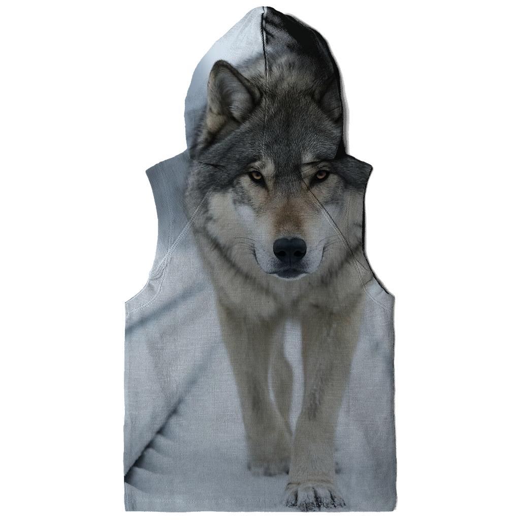 Train Track Snow Wolf Territorial Walk graphic hoodies