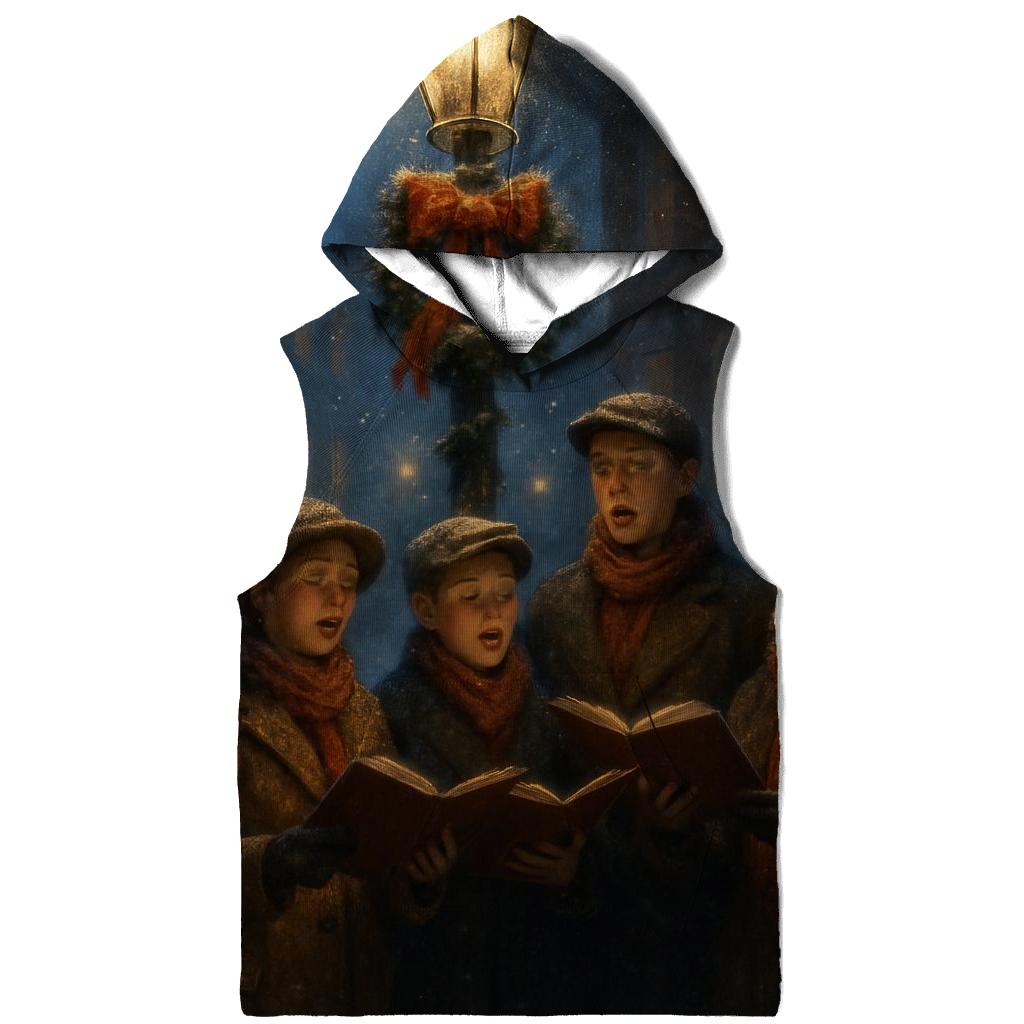 Christmas Carolers At The Lamplit Corner lightweight hoodies