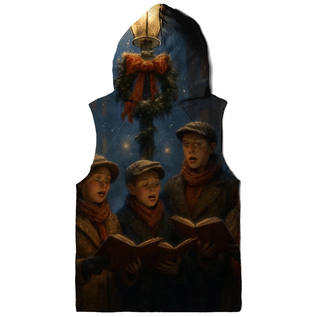 Christmas Carolers At The Lamplit Corner lightweight hoodies