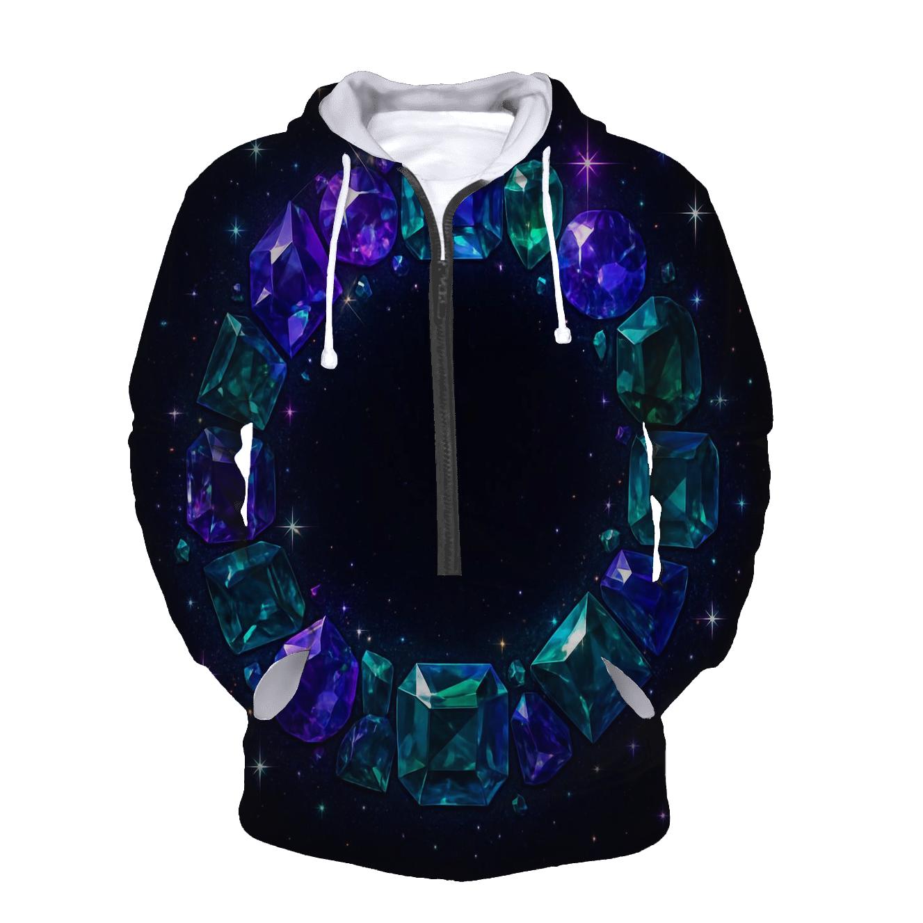 Nebula Gem Halo zip-up hoodies