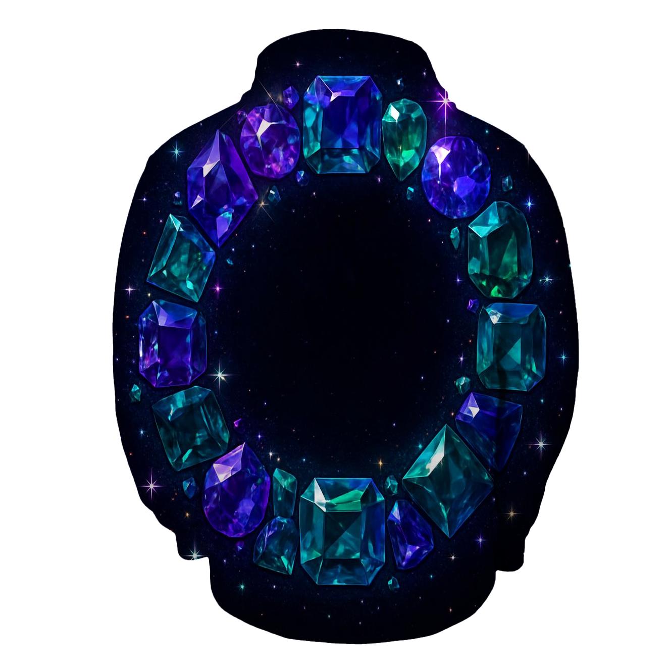 Nebula Gem Halo zip-up hoodies