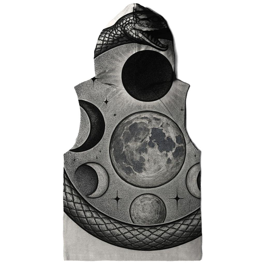 Lunar Eclipse Ouroboros Circle printed hoodies