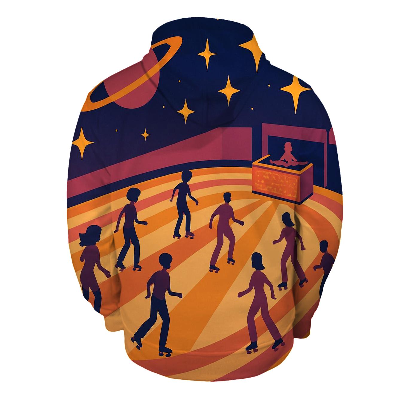 Cosmic Roller Rink Glow premium hoodies