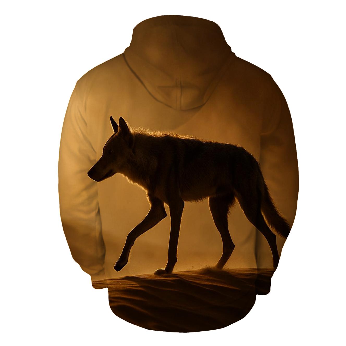 Desert Storm Steppe Wolf Silhouette hoodie trends