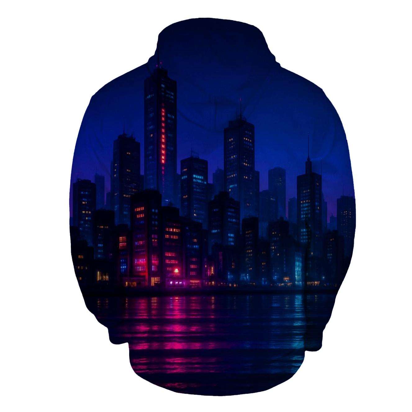 Electric Harbor Glow premium hoodies