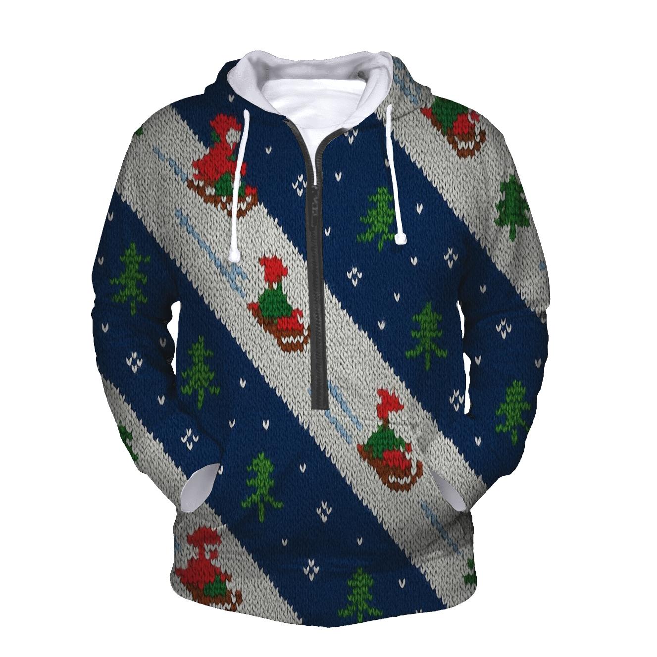 Sledding Hill Diagonal Trails Design hoodie styles