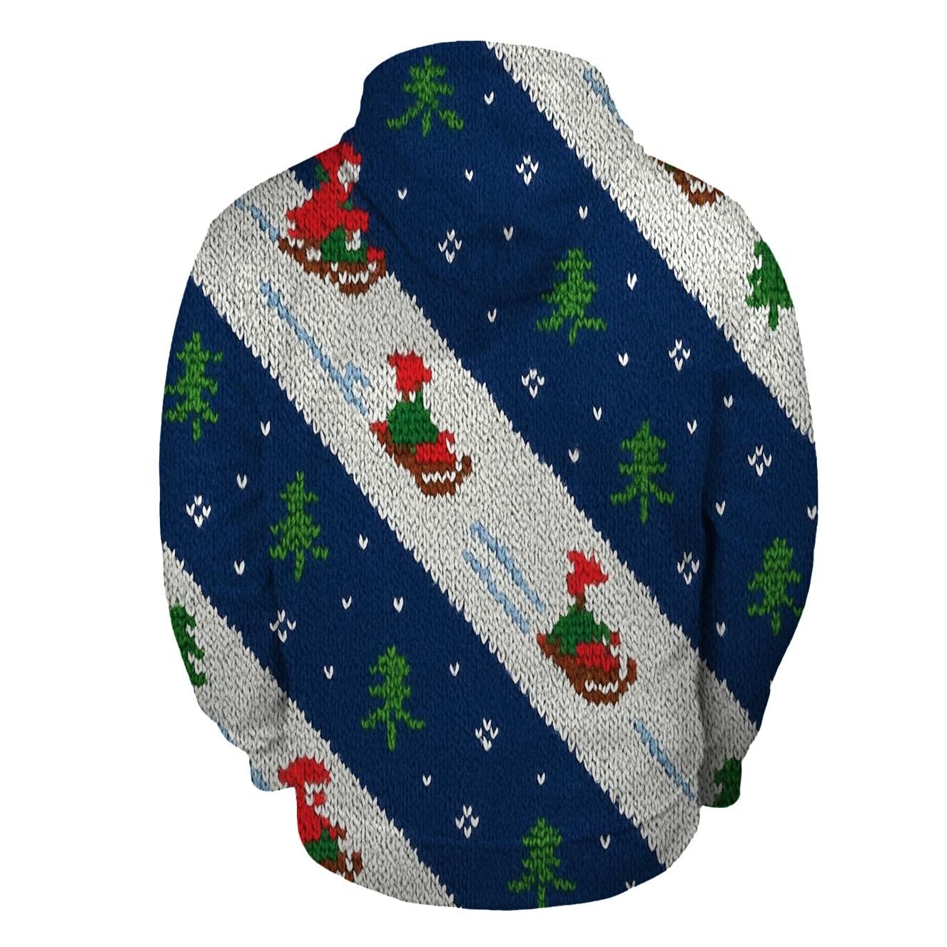 Sledding Hill Diagonal Trails Design hoodie styles