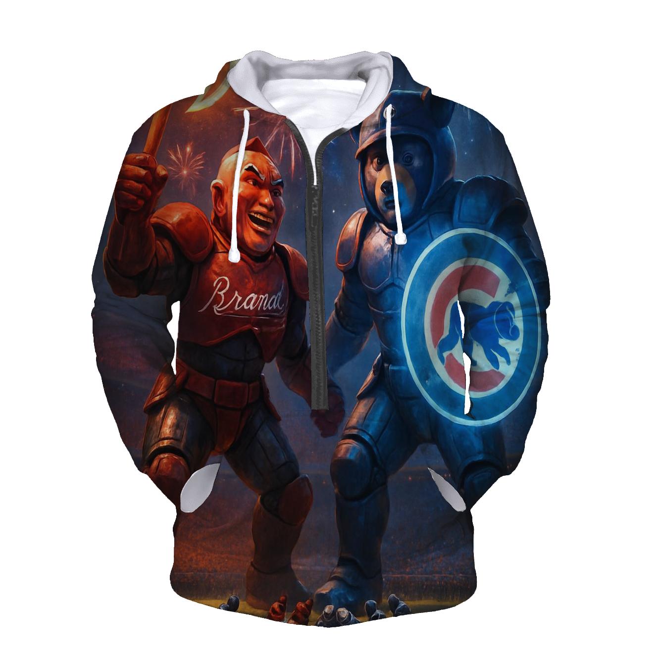 Halftime Battle Of Mascot Titans printed hoodies