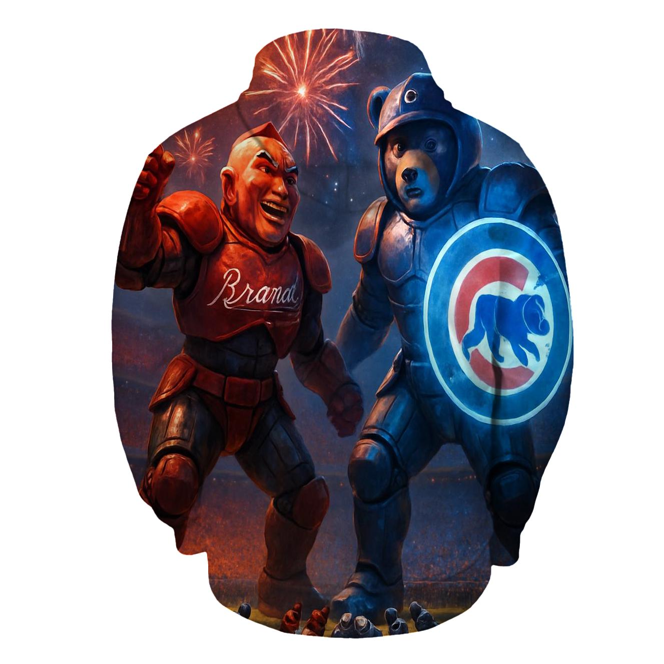 Halftime Battle Of Mascot Titans printed hoodies