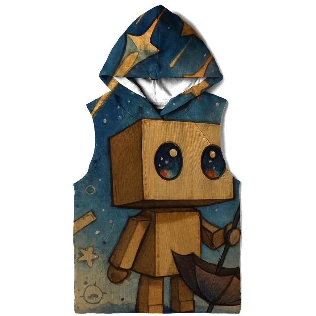 Cardboard Robot Meteor Shower graphic hoodies