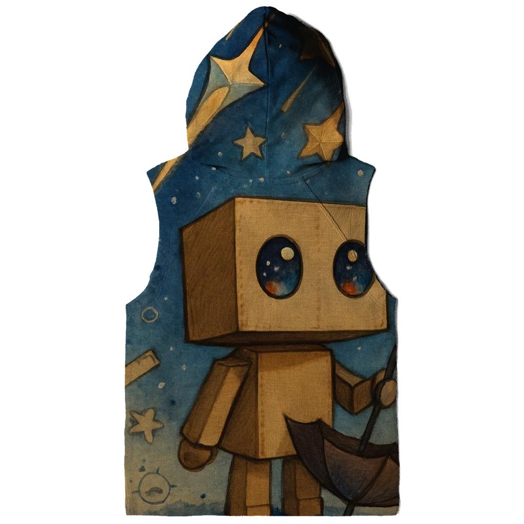 Cardboard Robot Meteor Shower graphic hoodies