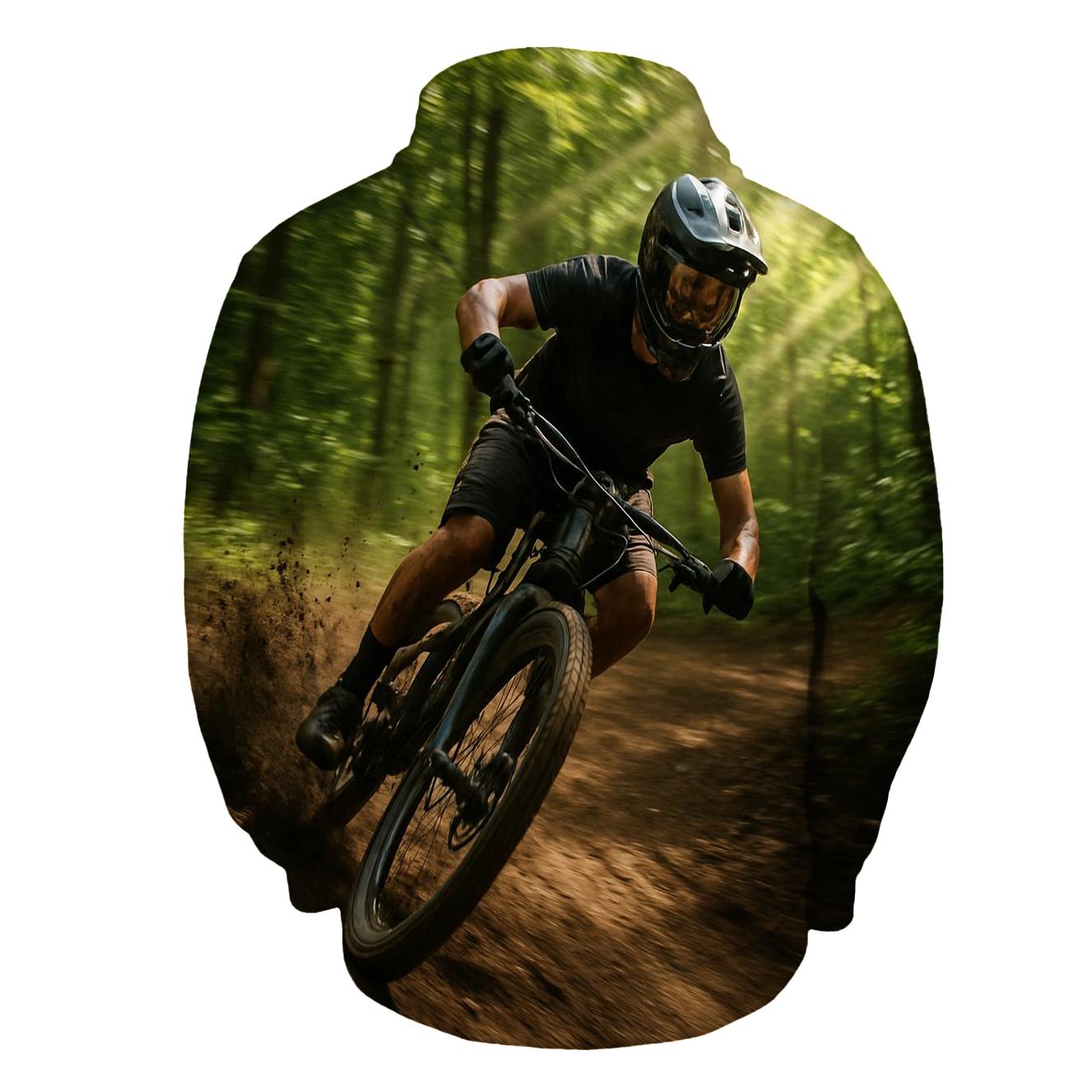 Mountain Biking Forest Rush premium hoodies