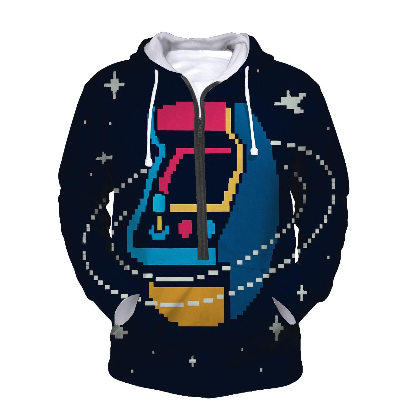 Pixel Planet Arcade lightweight hoodies