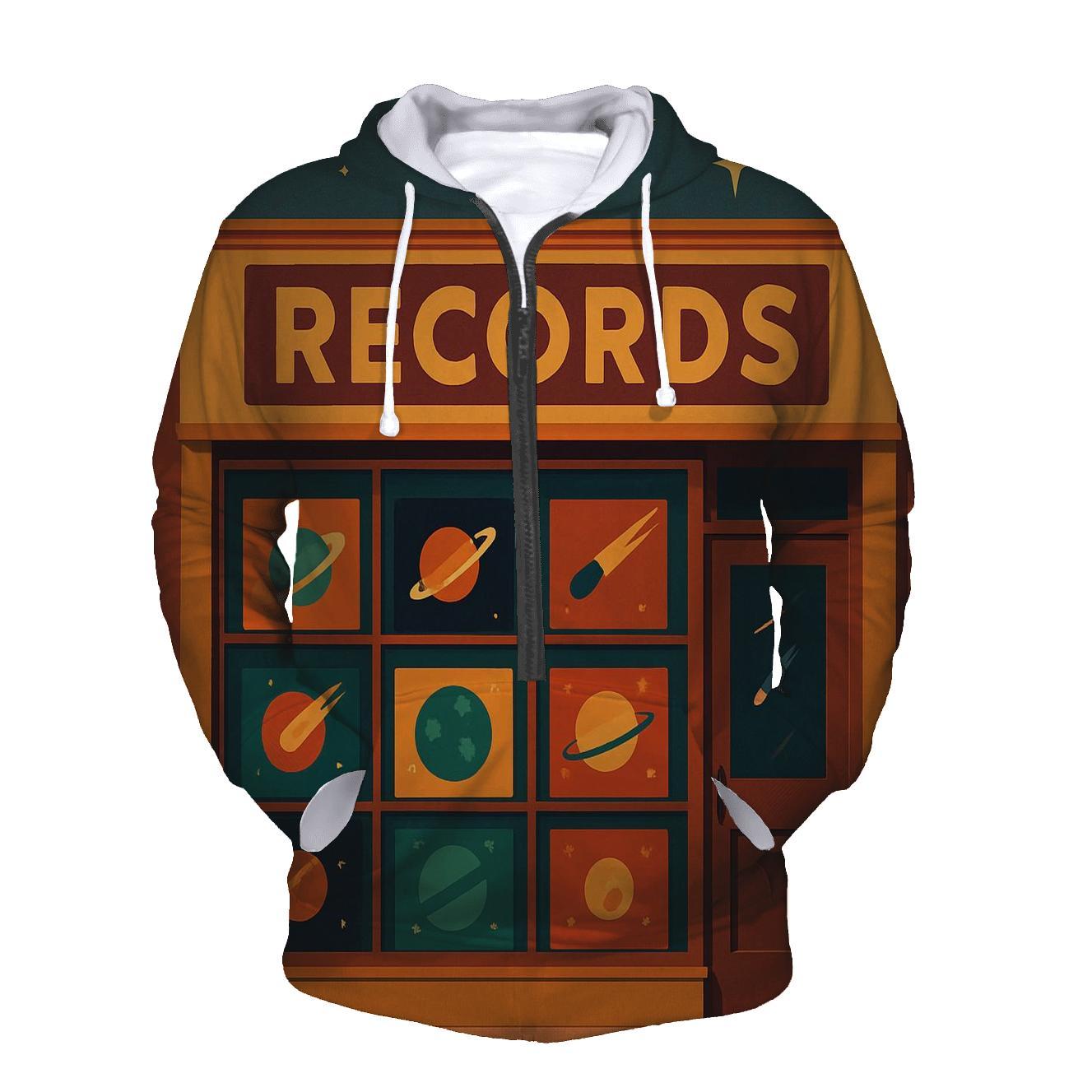 Stellar Record Shop Front custom hoodies