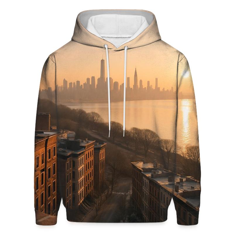 Harlem Sunrise Over The Hudson printed hoodies