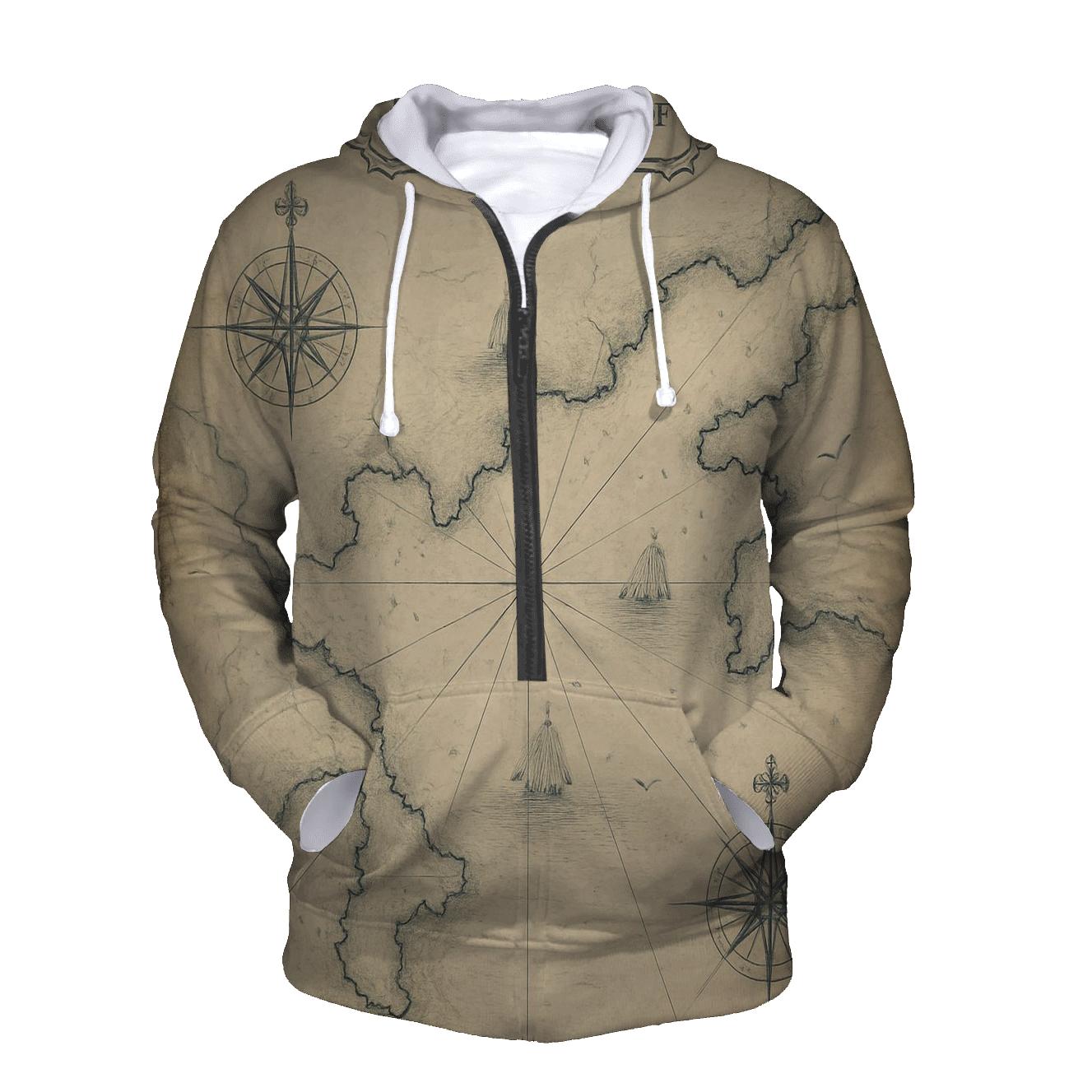 Old Harbor Nautical Chart Print hoodie designs