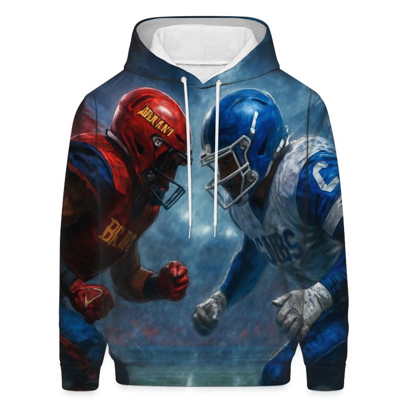 Gridiron Clash Under Tomahawk Skies pullover hoodies