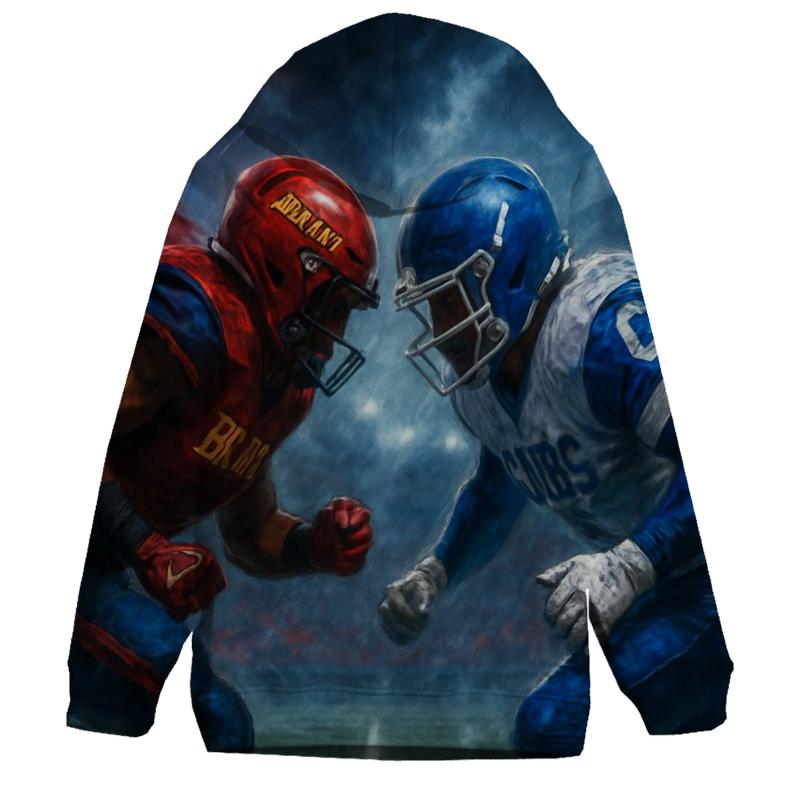 Gridiron Clash Under Tomahawk Skies pullover hoodies