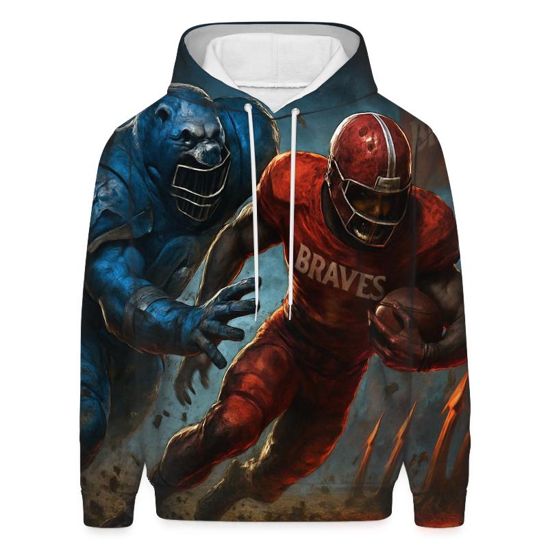 Bear Maul At The Red Line printed hoodies