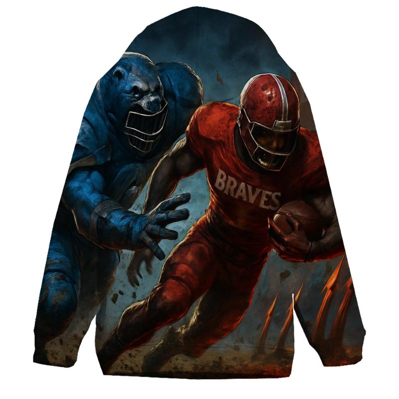 Bear Maul At The Red Line printed hoodies