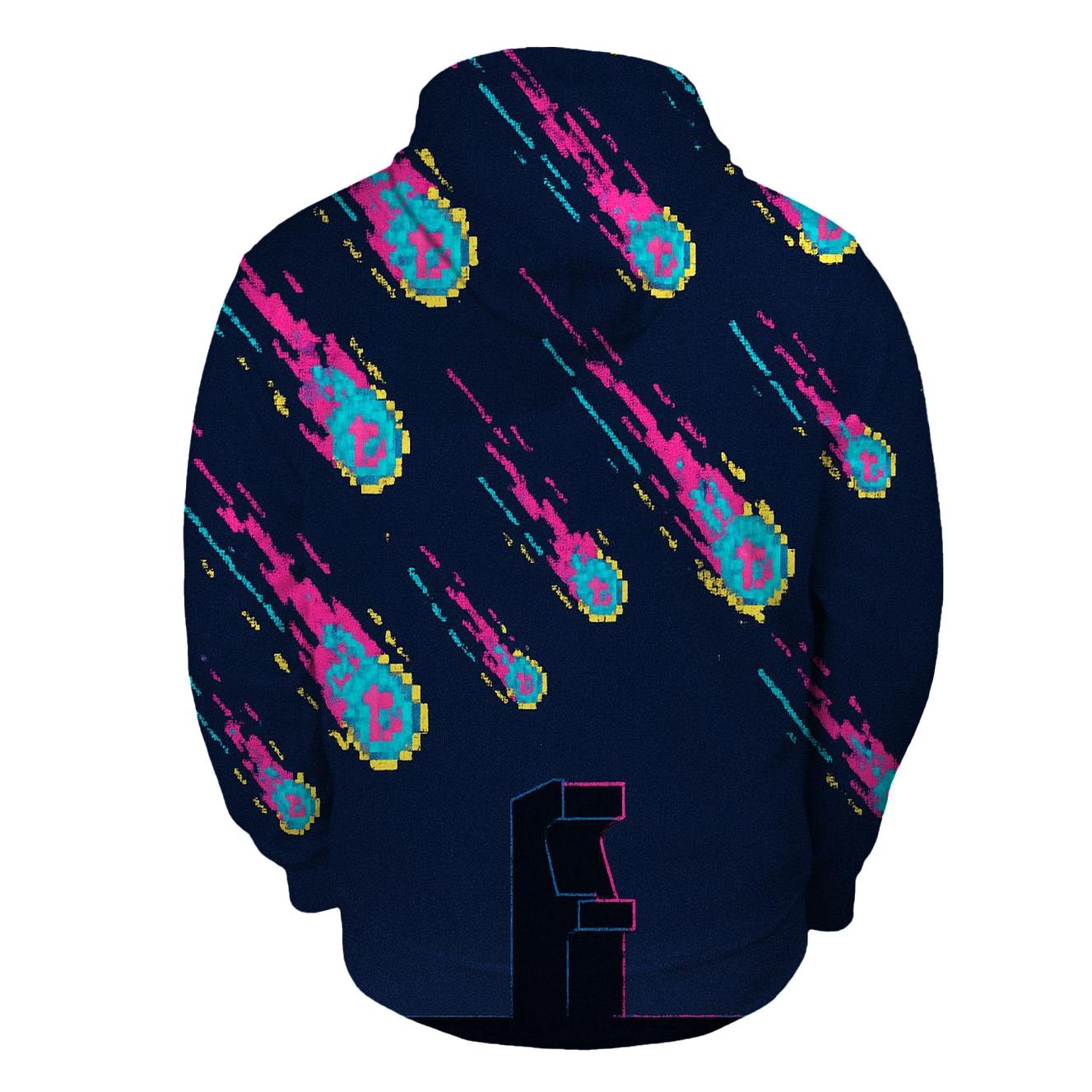 Arcade Meteor Showers embroidered hoodies