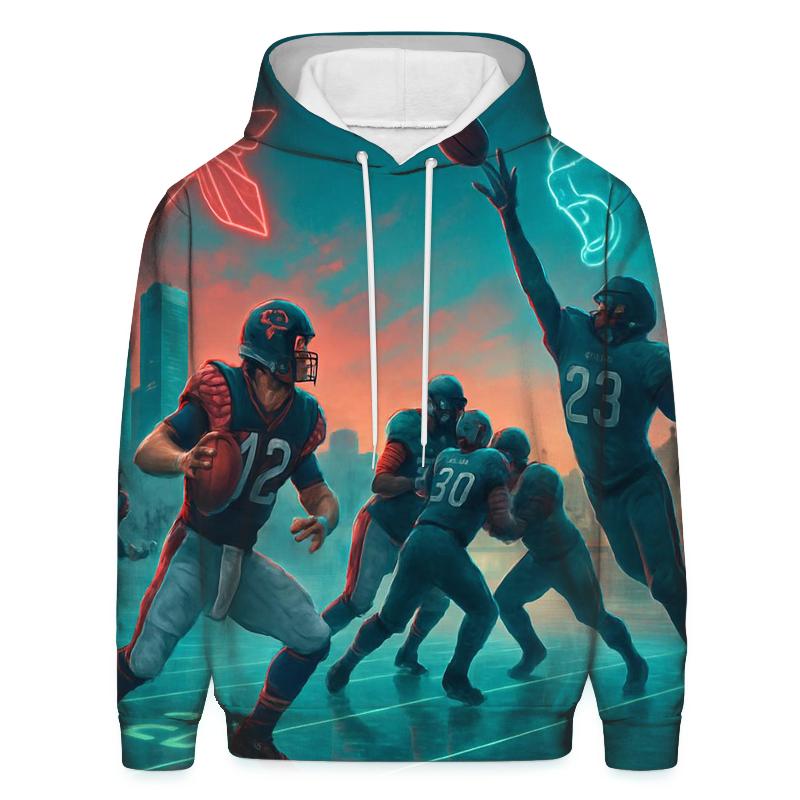 Skyline Showdown Between Feathers And Claws heavyweight hoodies