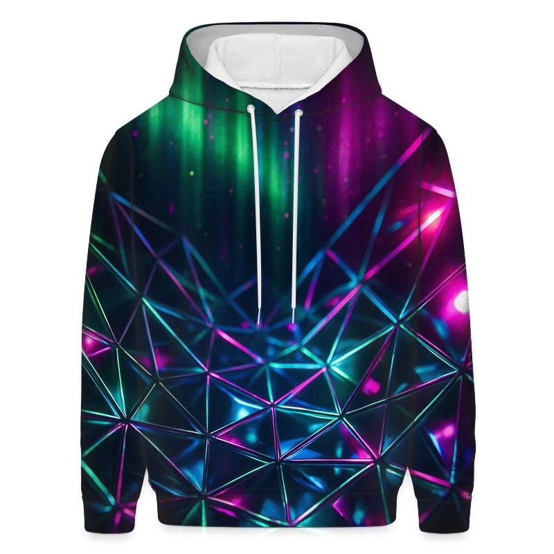 Chrome Aurora Lattice zip-up hoodies