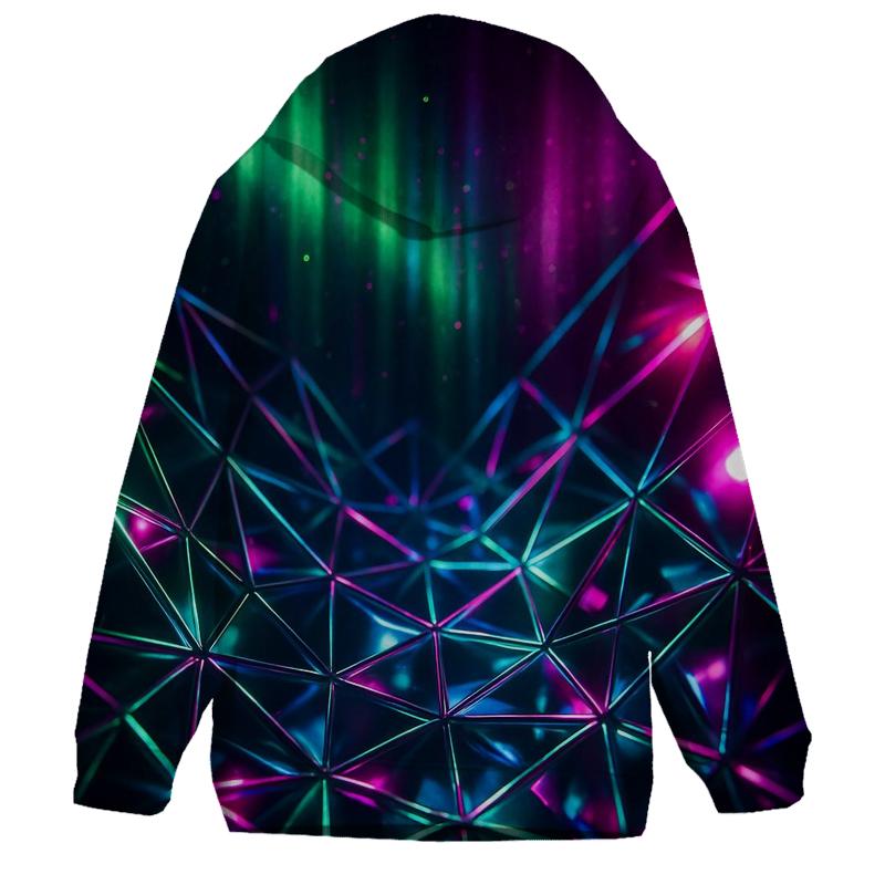 Chrome Aurora Lattice zip-up hoodies