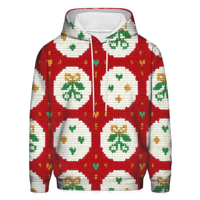 Mistletoe Bubble Polka Grid Design pullover hoodies