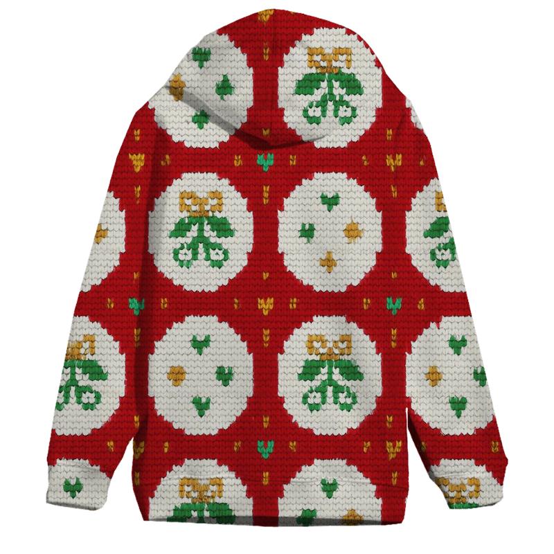 Mistletoe Bubble Polka Grid Design pullover hoodies