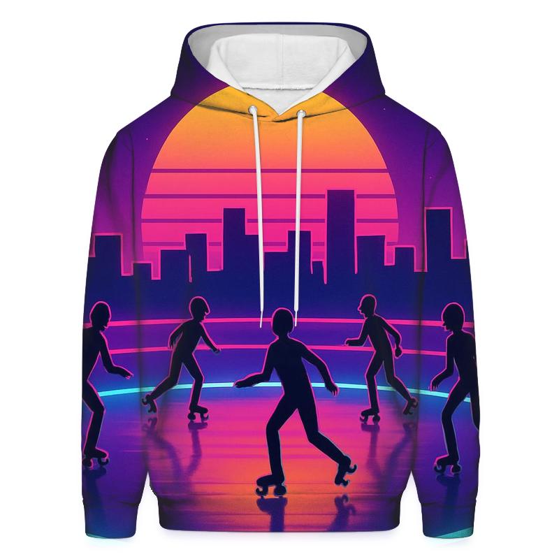 Neon Roller Rink Nights premium hoodies