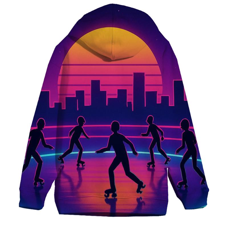 Neon Roller Rink Nights premium hoodies