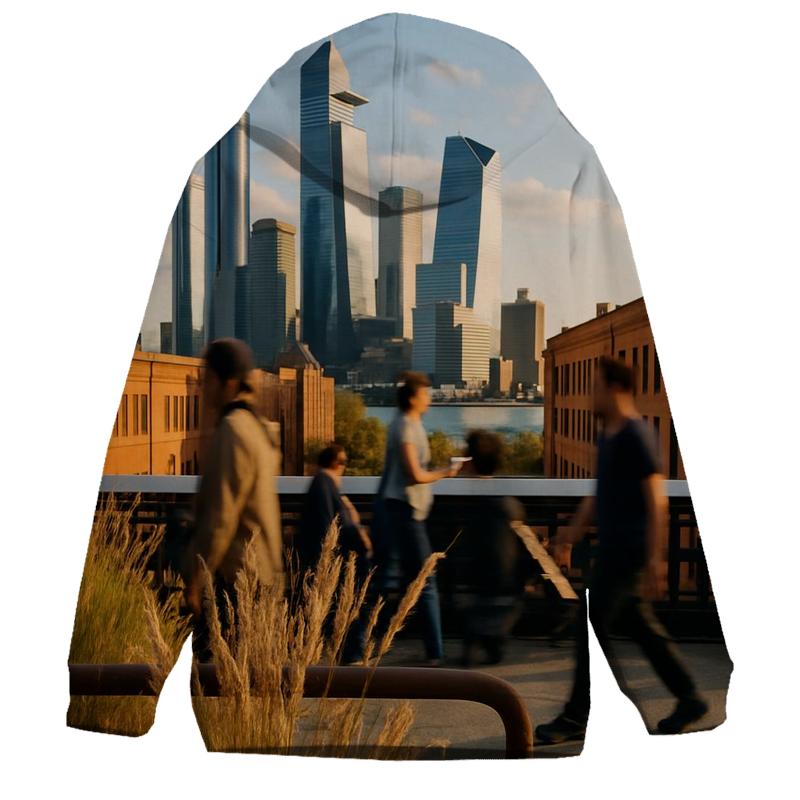 High Line Overlook Toward Hudson Yards heavyweight hoodies