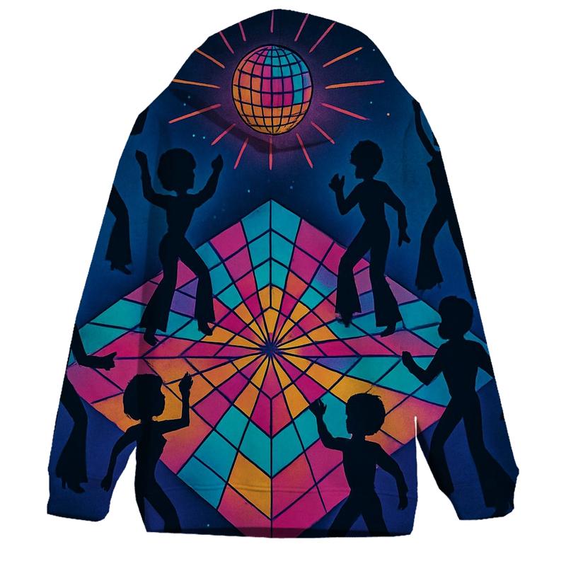 Nebula Dance Floor Grid zip-up hoodies