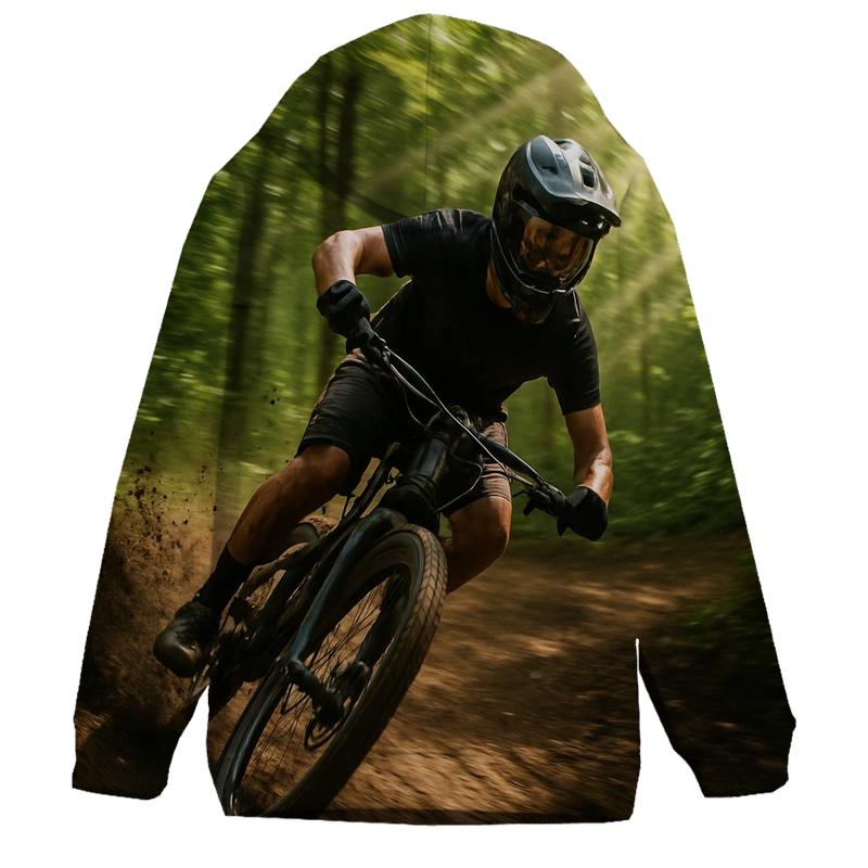 Mountain Biking Forest Rush designer hoodies