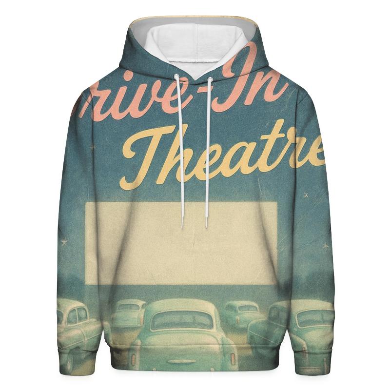 Retro Drive In Movie Romance graphic hoodies