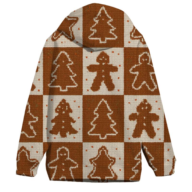 Gingerbread Cookie Pan Checkerboard Design premium hoodies