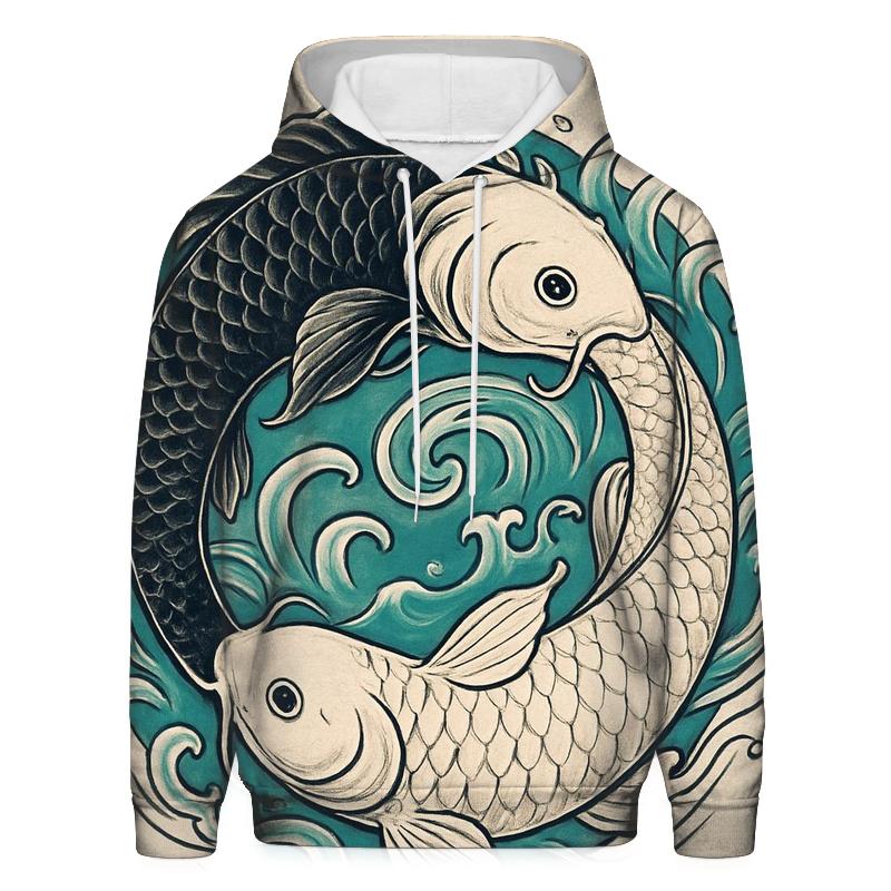 Twin Koi Ouroboros Tide designer hoodies