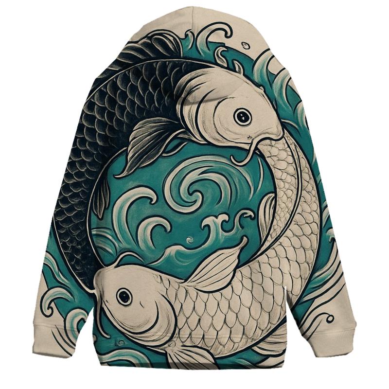 Twin Koi Ouroboros Tide designer hoodies