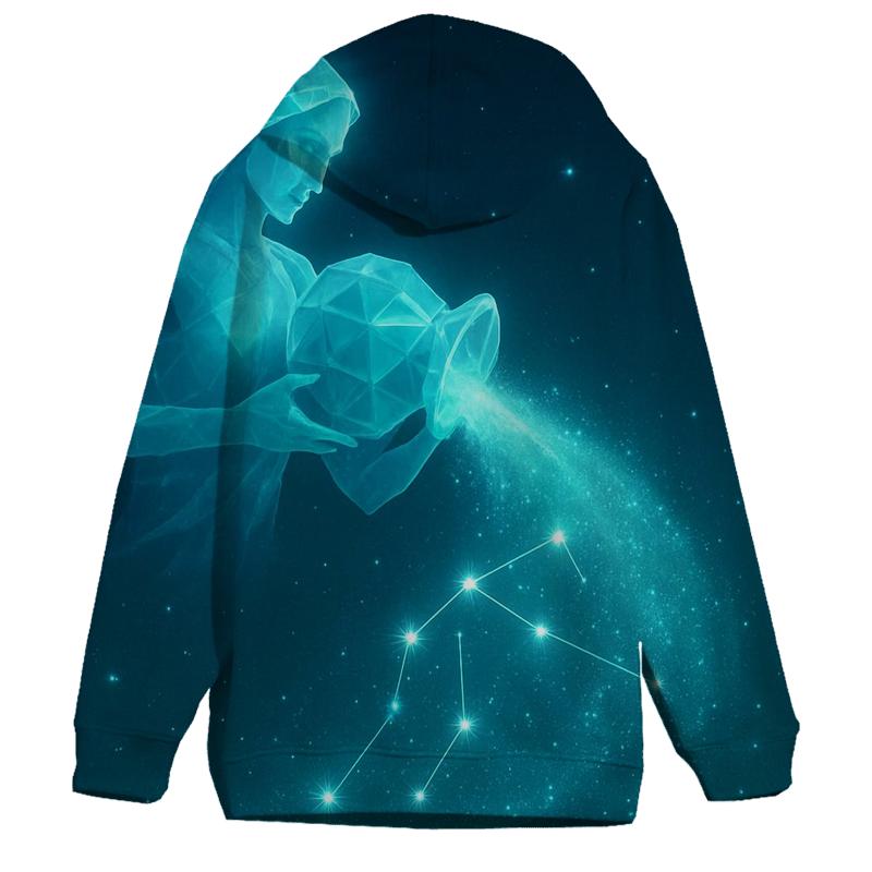 Aquarius Crystal Wave Stardust lightweight hoodies