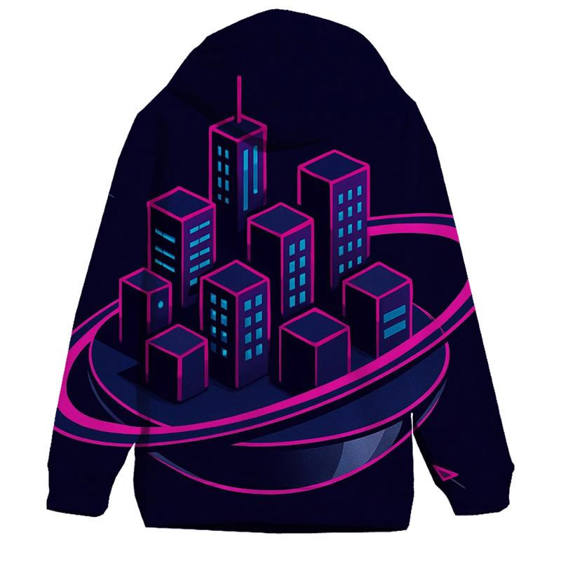 Chrome Satellite City graphic hoodies