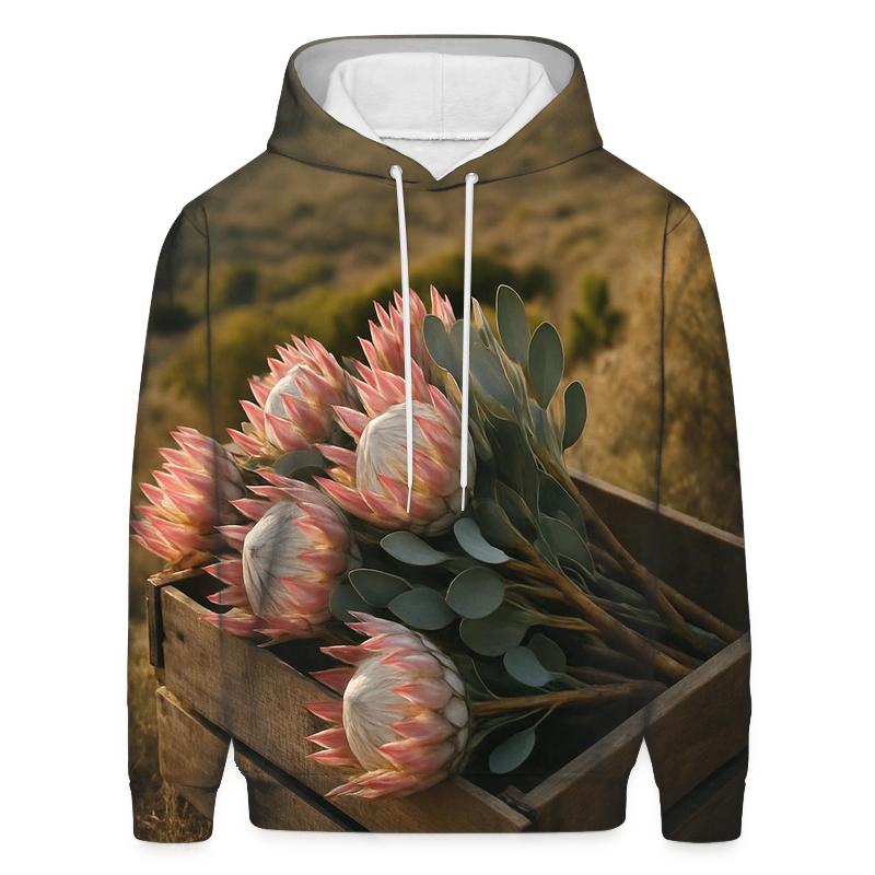 Protea Harvest In South African Hills pullover hoodies