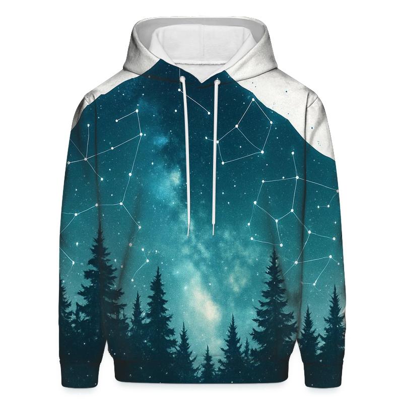 Celestial Forest Double Exposure graphic hoodies