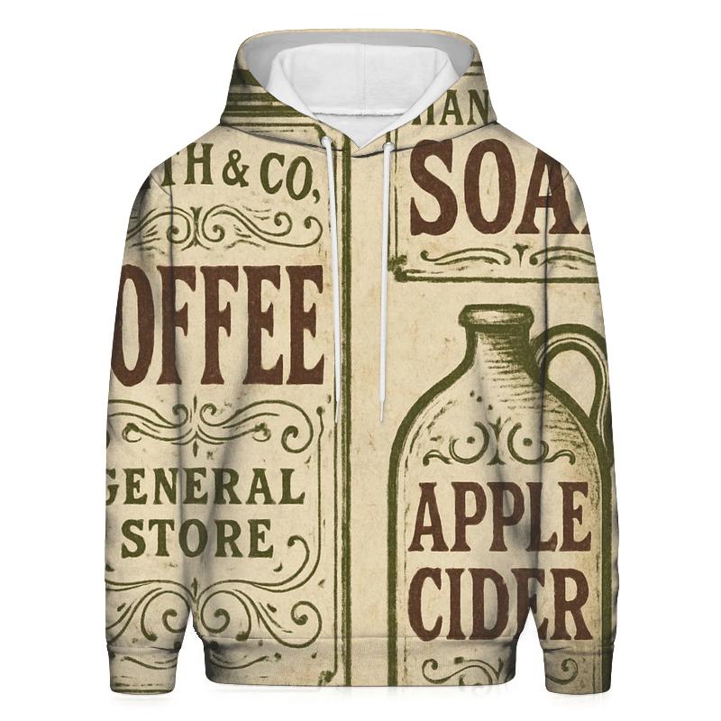 Rustic Country Store Label Collection pullover hoodies