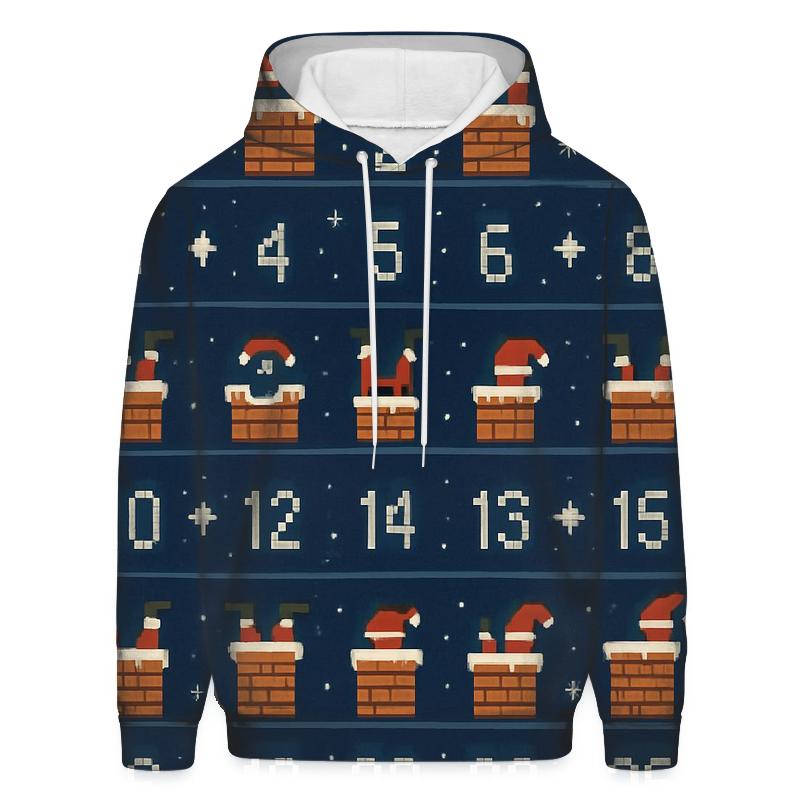 Santa Chimney Countdown Rows Design designer hoodies