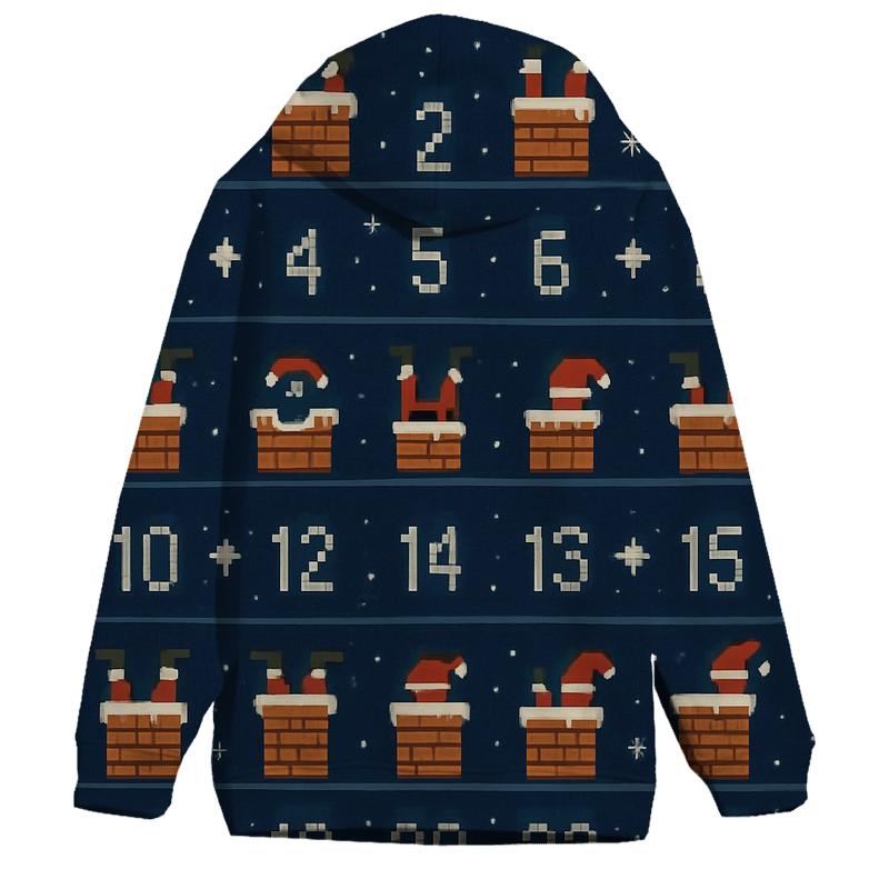 Santa Chimney Countdown Rows Design designer hoodies
