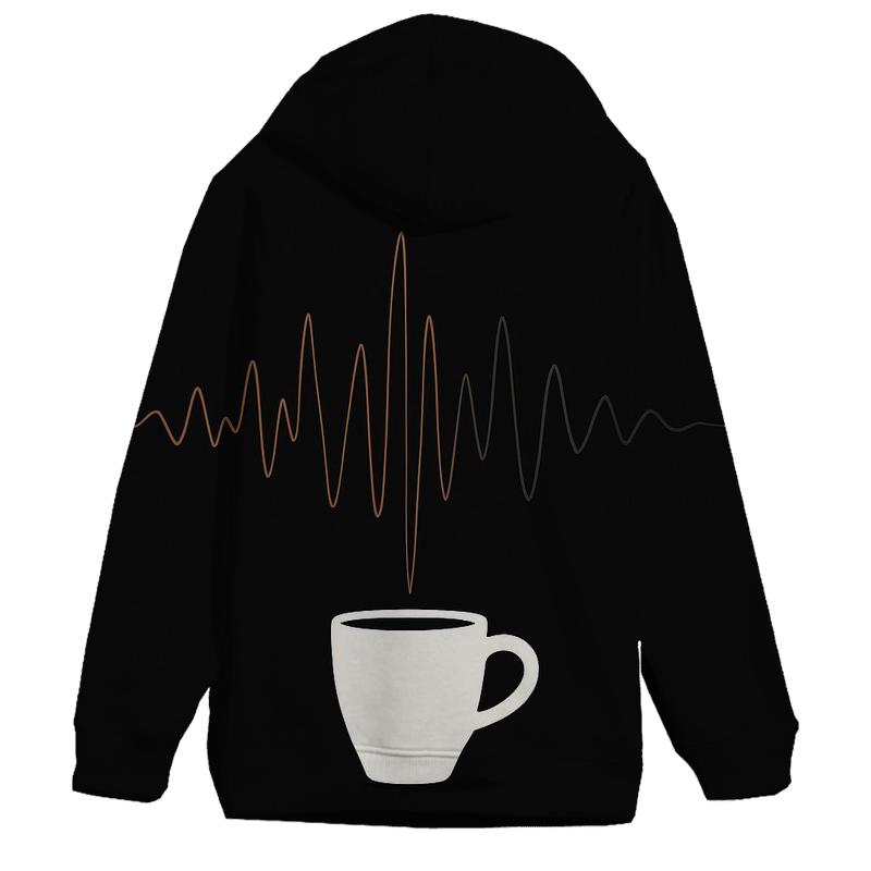 Midnight Espresso Pulse graphic hoodies