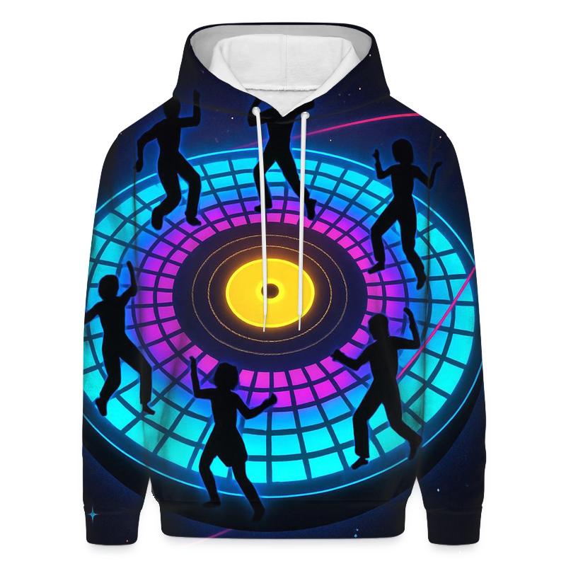 Retro Orbit Dancefloor zip-up hoodies