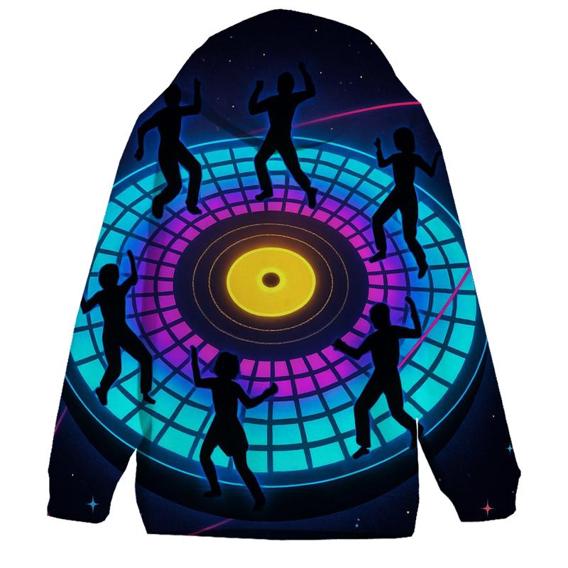 Retro Orbit Dancefloor zip-up hoodies